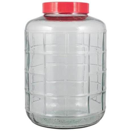 Farro Glass | Glass Carboy | Wide Mouth | Carrying Harness 5 liter/ 1.3 gallon